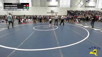 94 lbs Cons. Round 3 - Nolan Vavonese, Quaker Wrestling Club vs Emmett Burgess, WRCL Wrestling Club