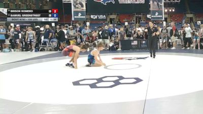 100 lbs Cons. Sub-quarters - Brison Romero, Colorado vs Samuel Greenstreet, Oregon