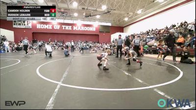 52 lbs Semifinal - Camden Holden, Ponca City Wildcat Wrestling vs Hudson Lemaire, Morrison Takedown Club