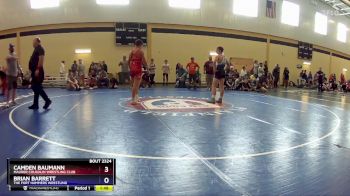 157 lbs Cons. Round 3 - Camden Baumann, Maurer Coughlin Wrestling Club vs Brian Barrett, The Fort Hammers Wrestling