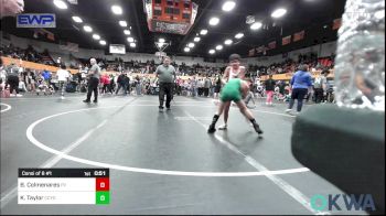 67 lbs Consi Of 8 #1 - Benjamin Colmenares, Pauls Valley Panther Pinners vs Kaseten Taylor, CCYO