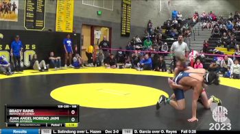 168 lbs Semifinal - Brady Rains, Institute Of Combat vs Juan Angel Moreno Jaimes, Thomas Jefferson