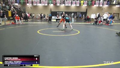 132 lbs Quarterfinal - Carter Siebel, Big Game Wrestling Club vs Mitchell Murphy, Dubuque Wrestling Club