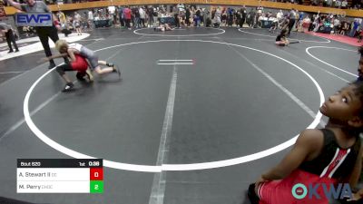 64 lbs Quarterfinal - Anthony Stewart II, Del City Little League vs Maddox Perry, Choctaw Ironman Youth Wrestling