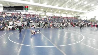50 lbs Quarterfinal - Shiloh Frohling, Timpanogos Wrestling vs Kingston Faiva, Peak Wrestling Club