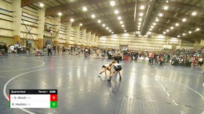 92 lbs Quarterfinal - Samuel Wood, Sanderson Wrestling Academy vs Bentley Maddox, Idaho