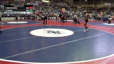 4A 113 lbs Quarterfinal - Logan Wilson, Pottsville vs Jj Reade, Bauxite High School