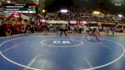 G - 135 lbs Cons. Round 4 - Emerson Eckhardt, Billings Senior High School Girls vs Kaylee Orcutt, Custer Co. (Miles City) Girls