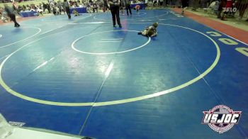 58 lbs Consi Of 16 #1 - Sebastian Perry, Chickasha Youth Wrestling vs Ardavan Rogers, Deer Creek Wrestling Club