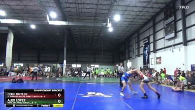126 lbs Quarterfinals (8 Team) - Alex Lopez, REAL LIFE WRESTLING CLUB vs Cole Butler, SLAUGHTER HOUSE WRESTLING CLUB