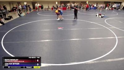 149 lbs Round 2 - Rhys Rowley, Stewartville Wrestling Club vs Colton Bitker, SMSU