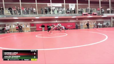 182 lbs Quarterfinal - Dominik Lopez, Skyline High School vs Kaycen Edwards, Blackfoot High School