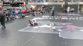 107 lbs Round 1 (4 Team) - Caleb Schmitz, Evansville, WI vs Tripp Toops, Pierz, MN