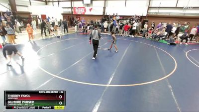 62 lbs Cons. Round 2 - Gilmore Purser, Charger Wrestling Club vs Thierry Fayol, Westlake