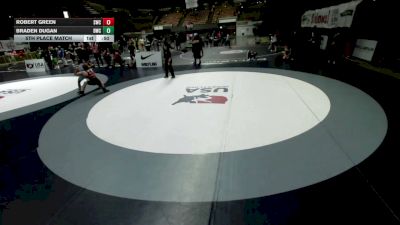110 lbs 5th Place Match - Robert Green, Silverback Wrestling Club vs Braden Dugan, Driller Wrestling Club