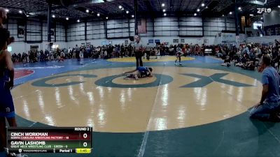 65 lbs Round 2 (6 Team) - Cinch Workman, NORTH CAROLINA WRESTLING FACTORY vs Gavin Lashomb, GREAT NECK WRESTLING CLUB - GREEN