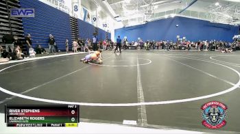 60 lbs Cons. Semi - Elizabeth Rogers, Lawrence Elite vs River Stephens, Abilene Kids