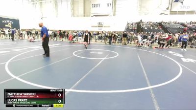 124 lbs Cons. Round 3 - Matthew Wasicki, Elmira Junior Wrestling Club vs Lucas Fratz, Deep Roots Wrestling Club