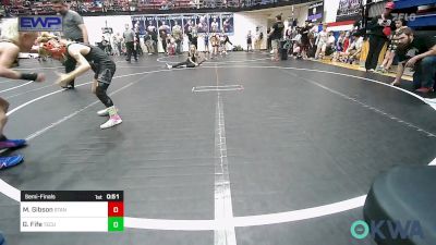 55 lbs Semifinal - Myles Wolf Gibson, Standfast OKC vs Gray Fife, Tecumseh Youth Wrestling