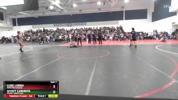 106 lbs Semifinal - Luke Loren, Monster Garage vs Wyatt Carnrite, Poway Wrestling