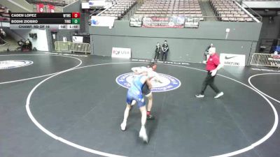 113 lbs Champ. Rd Of 16 - Bodhi Ziobro, Temecula Valley High School Wrestling vs Caden Lopez, Woodlake Tiger Wrestling Club