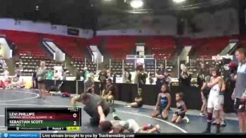 60 lbs Round 2 (6 Team) - Levi Phillips, Donahue Wrestling Academy vs Sebastian Scott, ARES Red