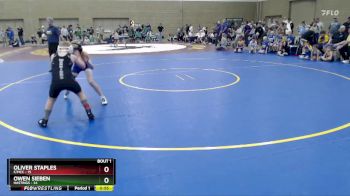 88 lbs Semis (4 Team) - Owen Sieben, Hastings vs Oliver Staples, F/MCC