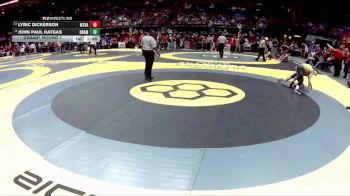 D2-120 lbs Champ. Round 1 - Lyric Dickerson, Miami Trace vs John Paul Hatgas, Holy Name