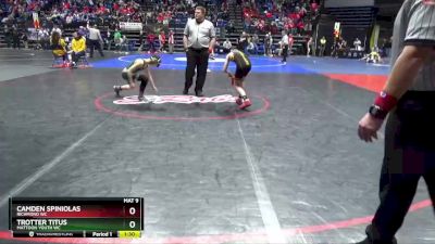 93 lbs Cons. Round 2 - Camden Spiniolas, Richmond WC vs Trotter Titus, Mattoon Youth WC