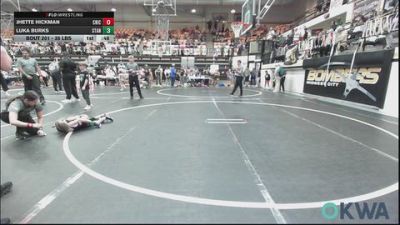 35 lbs Rr Rnd 1 - Jhette Hickman, Chickasha Youth Wrestling vs Luka Burks, Standfast