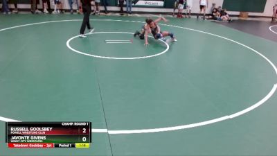 110 lbs Champ. Round 1 - Russell Goolsbey, Powell Wrestling Club vs JaVonte Givens, Windy City Wrestlers