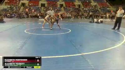 110 lbs Finals (8 Team) - Elizabeth Youboty, W2-Bismarck Legacy vs Elizabeth Mortensen, W1-Minot