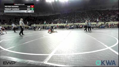 115 lbs Round Of 32 - Peyton Vasquez, Claremore Wrestling Club vs Presley Garrels, Newcastle Youth Wrestling