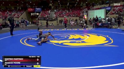 106 lbs Quarterfinal - Santino Martinez, NM vs Maddox Moore, OK