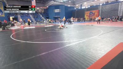 100 lbs Cons. Semi - Natalie Andrade, Hunterdon Central Regional vs Olivia Mancha, Choate Rosemary Hall