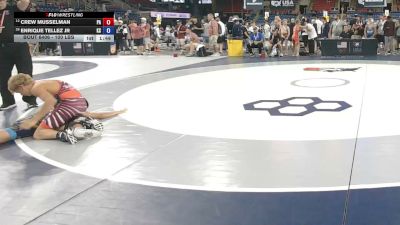 100 lbs Cons. Sub-rd Of 16 - Crew Musselman, Pennsylvania vs Enrique Tellez Jr, Kansas