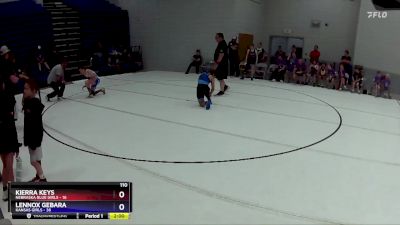 110 lbs Round 1 (6 Team) - Kierra Keys, Nebraska Blue Girls vs Lennox Gebara, Kansas Girls