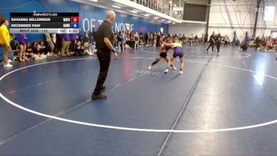 110 lbs Champ. Round 1 - Savanna Millermon, Wisconsin Stevens Point vs December Paw, Hawkeye Community College