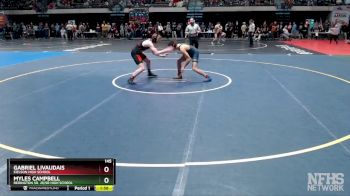 145 lbs Champ. Round 1 - Myles Campbell, Redington Sr. Jr/Sr High School vs Gabriel Livaudais, Eielson High School