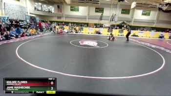 91 lbs Round 1 - Jamii Washechek, Cobbler Kids vs Khloee Flores, Harding County