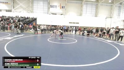 102 lbs Cons. Round 4 - Kobe Bernas, Panthers Wrestling Club (Pittsford) vs Damon Vosburgh, Club Not Listed