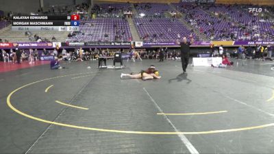 124 lbs Placement (4 Team) - Kalayah Edwards, Emmanuel University vs Morgan Maschmann, Fort Hays State