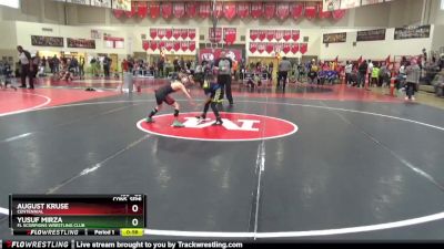 80 lbs Cons. Semi - Yusuf Mirza, FL Scorpions Wrestling Club vs August Kruse, Centennial