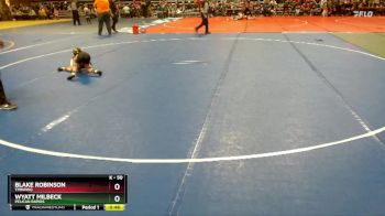 50 lbs Quarterfinal - Wyatt Milbeck, Pelican Rapids vs Blake Robinson, TMBWWG