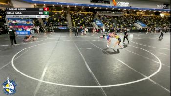 100 lbs Cons. Round 3 - Sophie Adams, Decorah vs Kielly Kasal, West Marshall