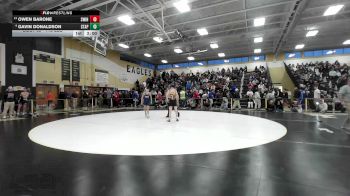 113 lbs Round Of 16 - Owen Barone, South Windsor vs Gavin Donaldson, Staples