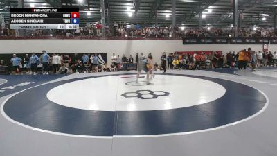 86F kg Champ. Round 1 - Brock Mantanona, Cliff Keen Wrestling Club vs Aeoden Sinclair, Tiger Style Wrestling Club