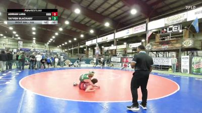 144 lbs Cons. Round 3 - Adrian Lara, Moorcroft Mat Masters vs Tayven Blackaby, Dakota Rattlers