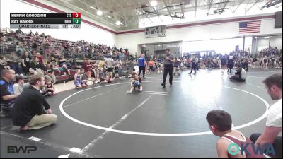 43 lbs Quarterfinal - Henrik Goodgion, Chandler Takedown Club vs Ray Harris, Rough Riders