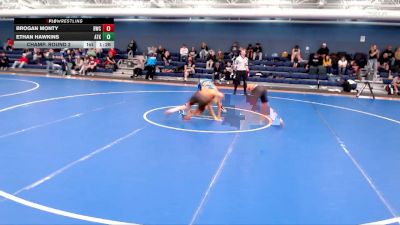 144 lbs Champ. Round 2 - Brogan Monty, Beloit Wrestling Club vs Ethan Hawkins, Atkinson